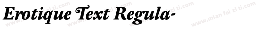 Erotique Text Regula字体转换